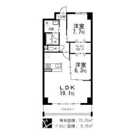 熱田神宮伝馬町駅 徒歩5分 2階の物件間取画像